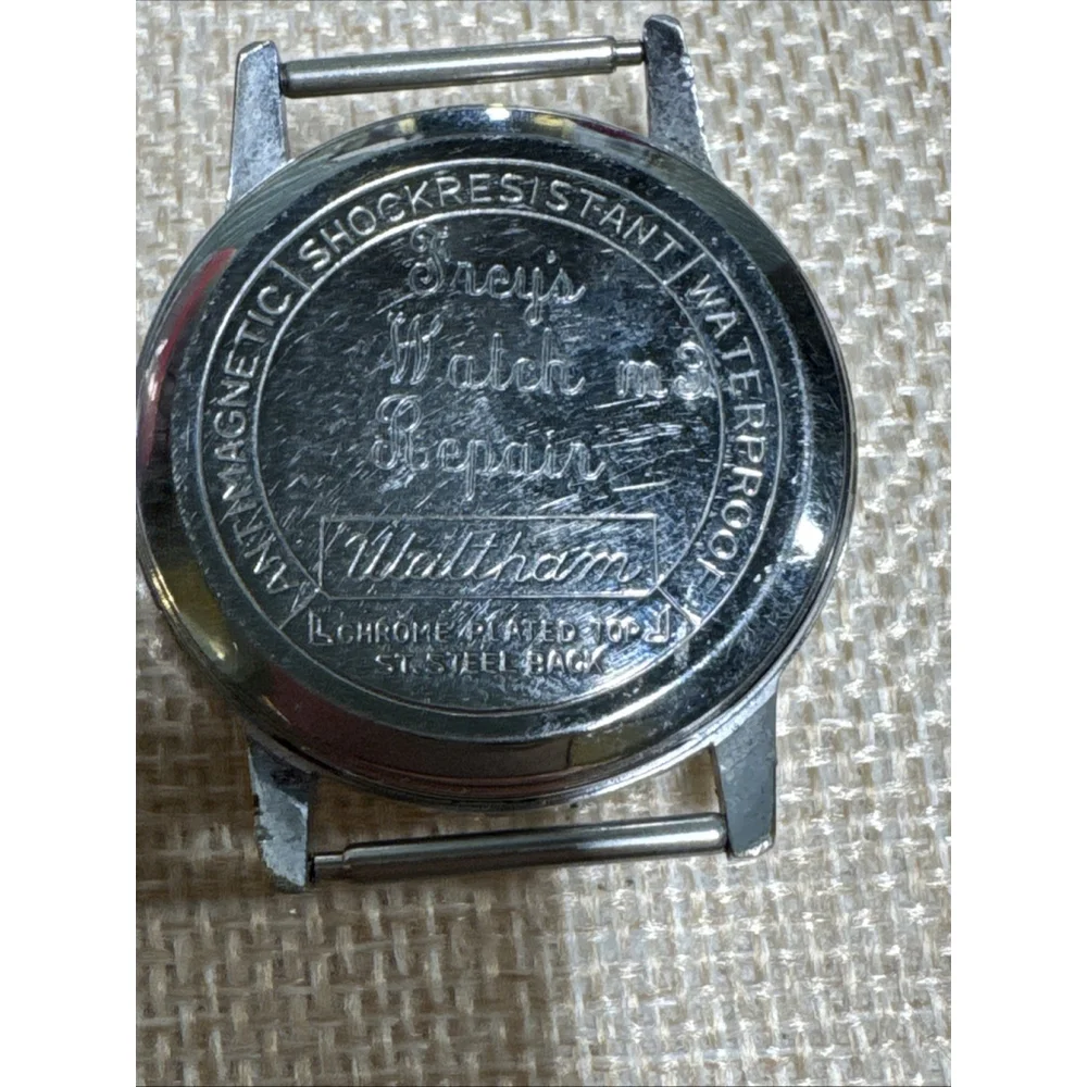 Vintage 1960s Waltham Manual Wind Watch 33mm Stainless Steel Works